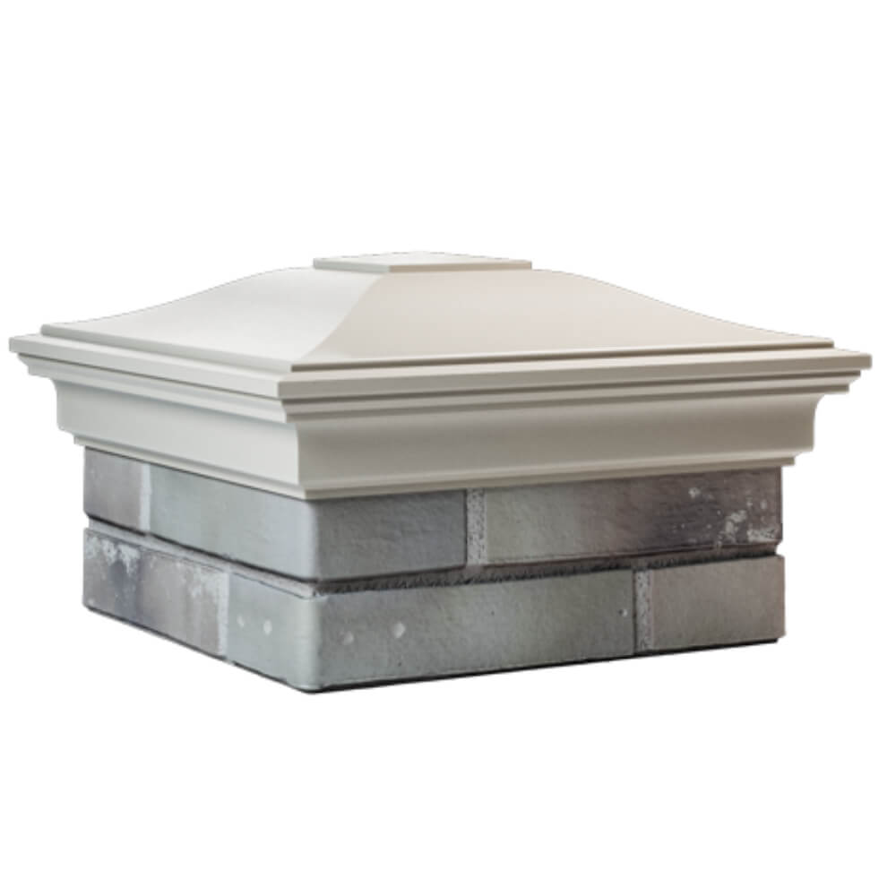 Колпак Zking Монблан Бежевый на столб 1.5х1.5 кирпича (385х385мм) в Екатеринбурге фото