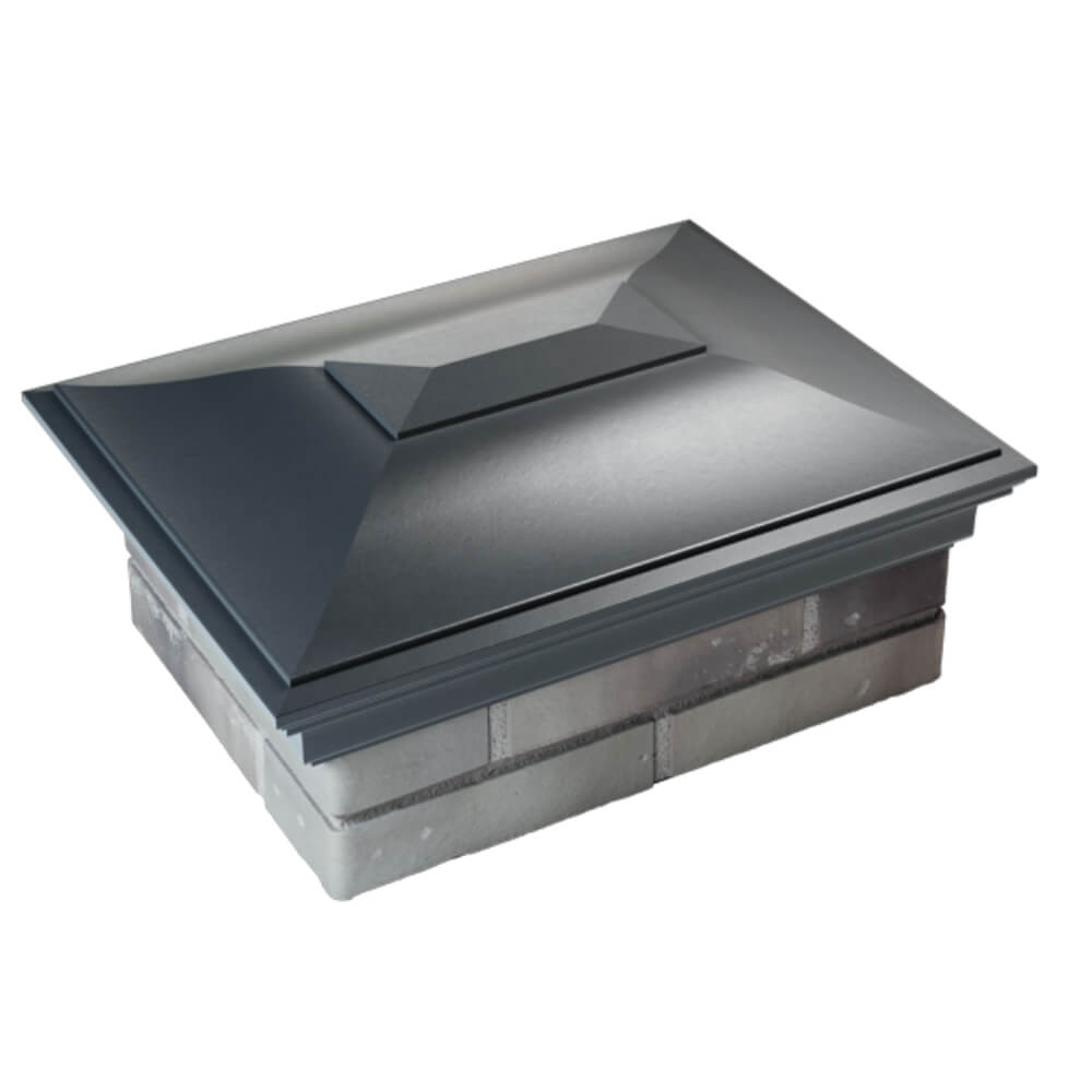 Колпак Zking Монблан Серый на столб 2х1.5 кирпича (515х385мм) Екатеринбург фото