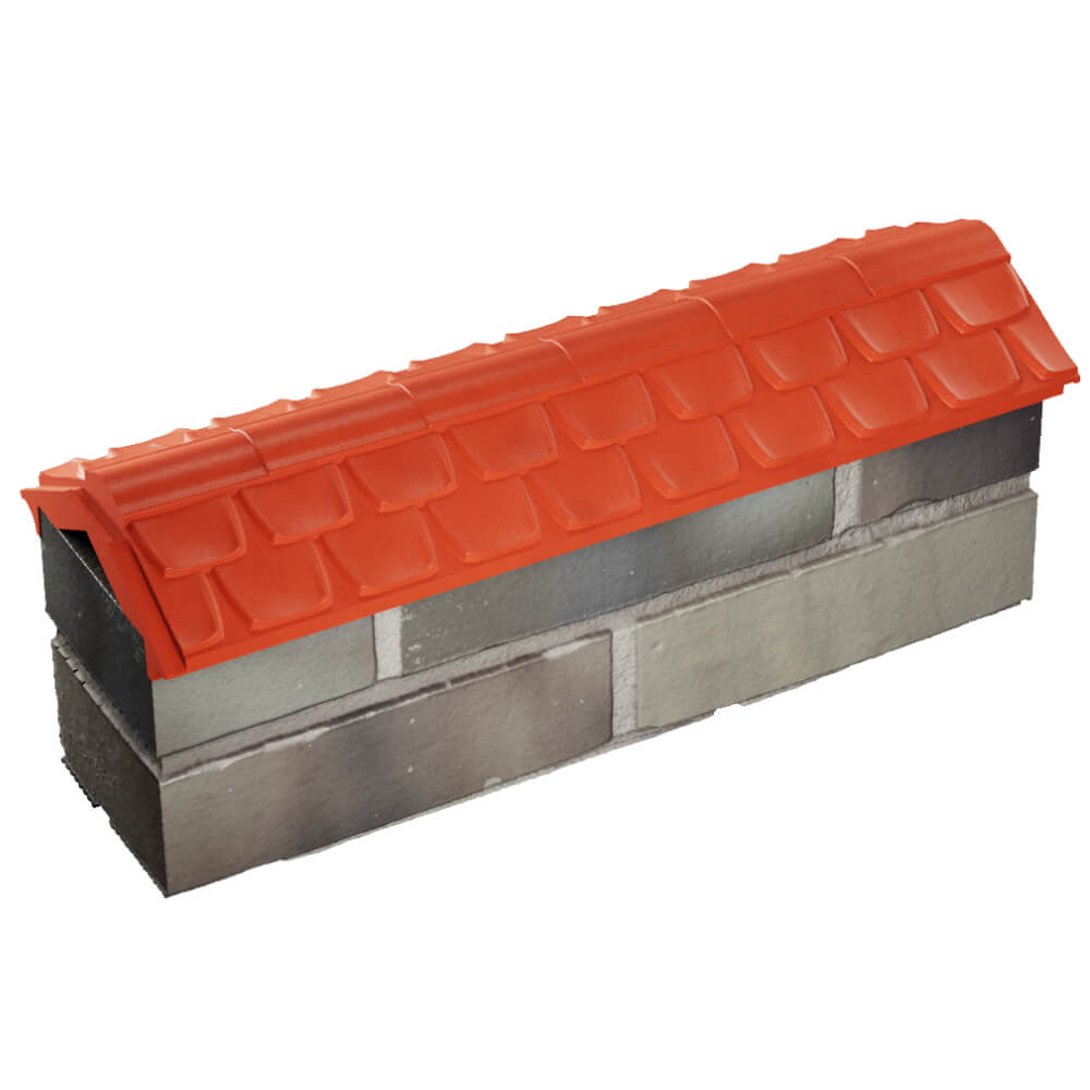 Парапет Zking Эльбрус Красный с посадкой на 0.5 кирпича (130мм) в Екатеринбурге фото