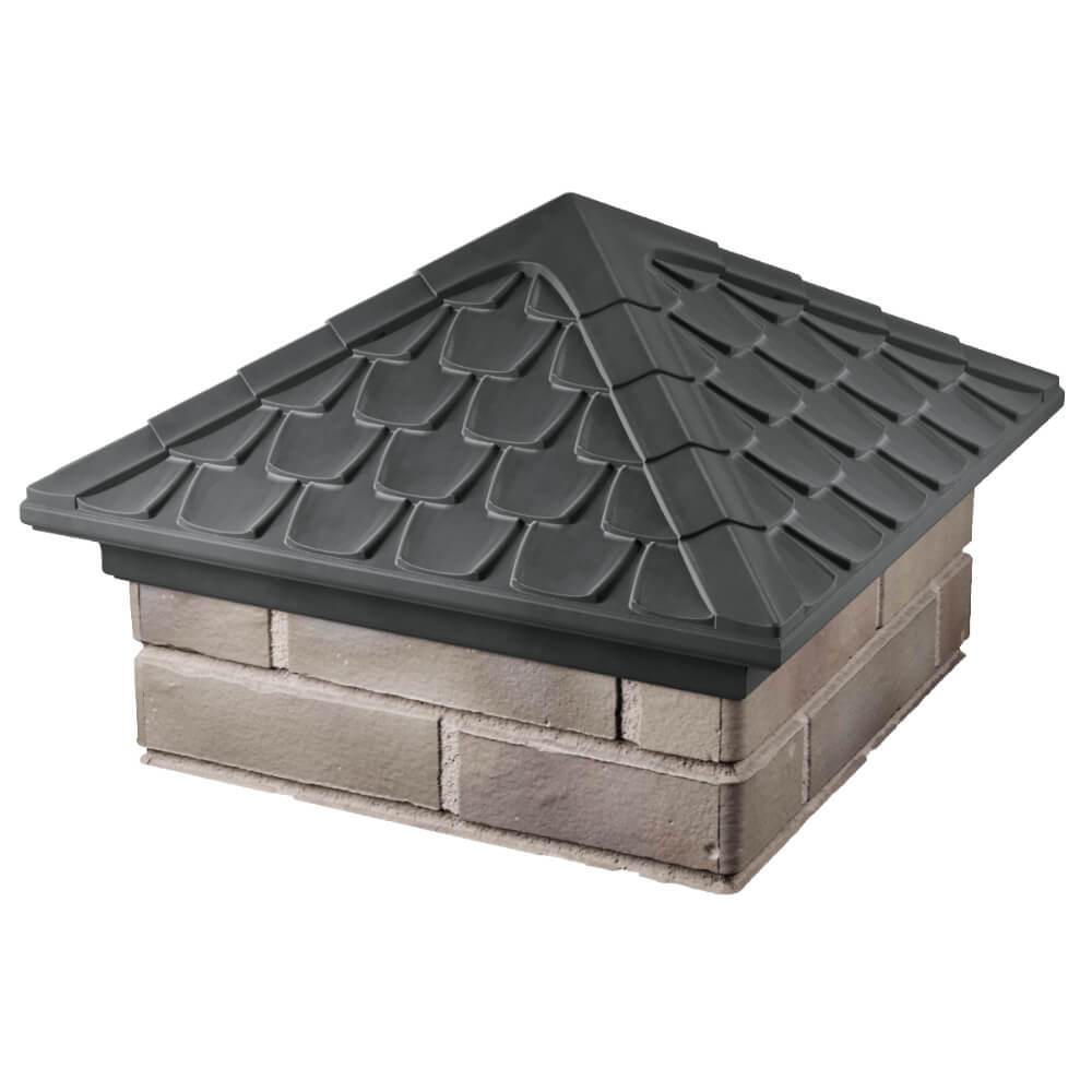 Колпак Zking Эльбрус Серый на столб 1.5х1.5 кирпича (385х385мм) в Екатеринбурге фото