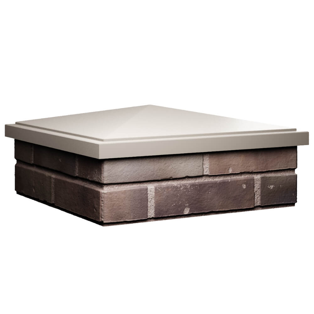 Колпак Zking БонаМоно Бежевый на столб 2х2 кирпича (515х515, 530х530мм) в Екатеринбурге фото