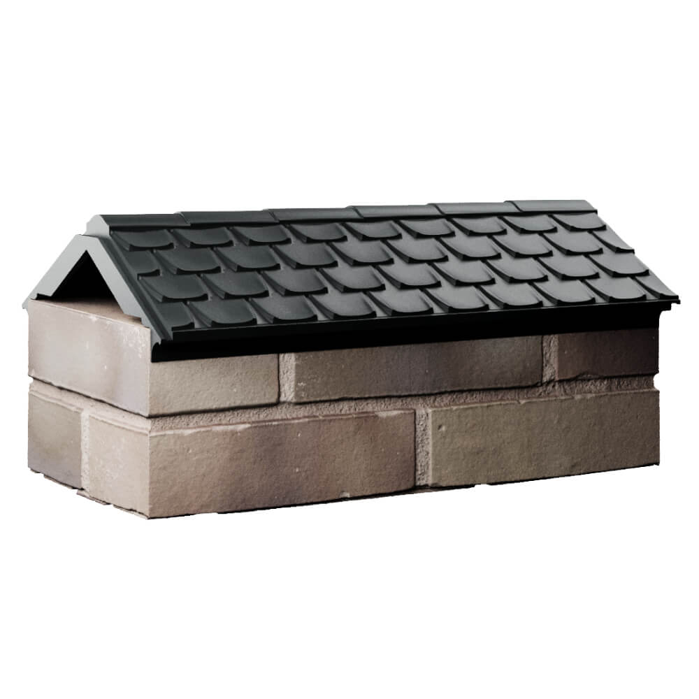 Парапет Zking Эльбрус Черный с посадкой на 1 кирпич (255мм) Екатеринбург фото