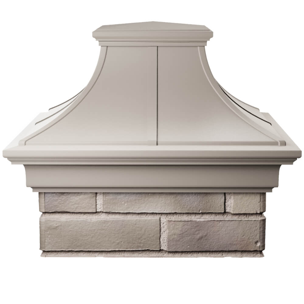 Колпак Zking Монблан Премиум Бежевый на столб 1.5х1.5 кирпича (385х385мм) Екатеринбург фото