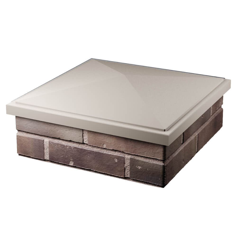 Колпак Zking БонаМоно Бежевый на столб 2х2 кирпича (515х515, 530х530мм) в Екатеринбурге фото