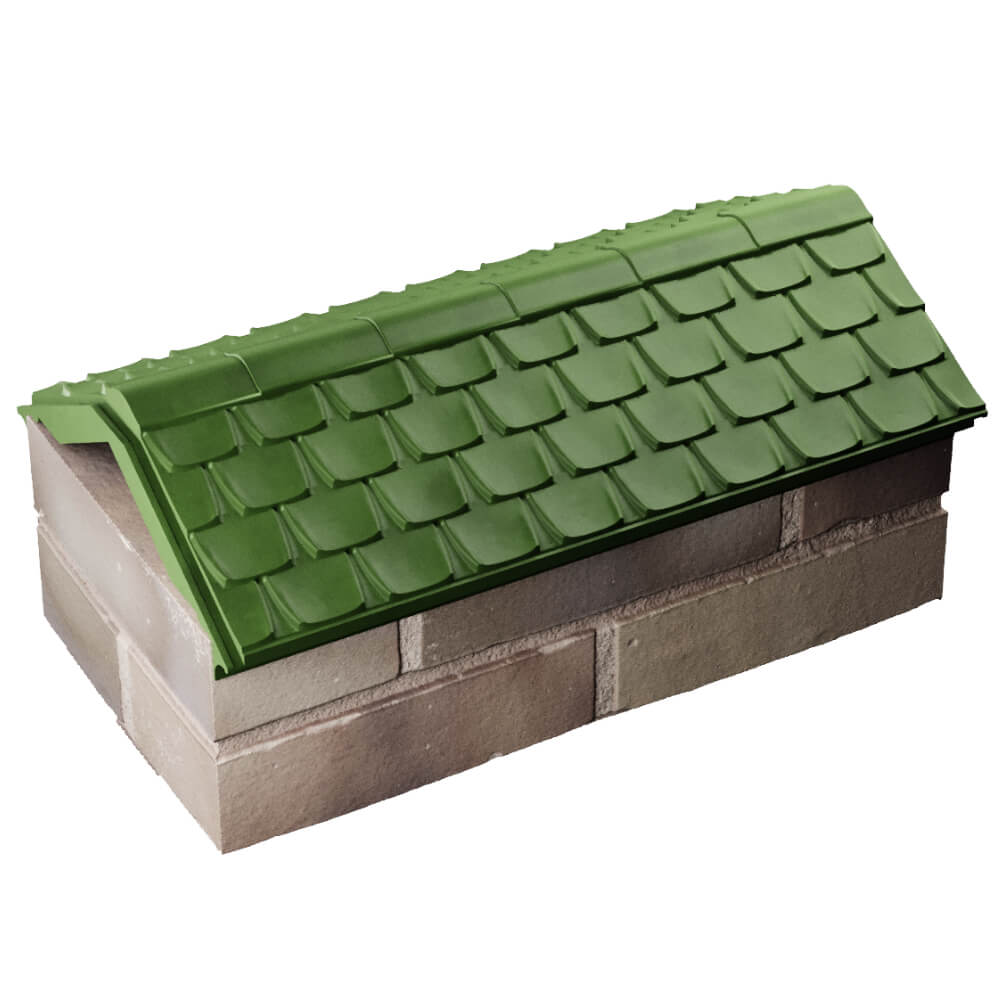 Парапет Zking Эльбрус Зеленый с посадкой на 1 кирпич (255мм) в Екатеринбурге фото