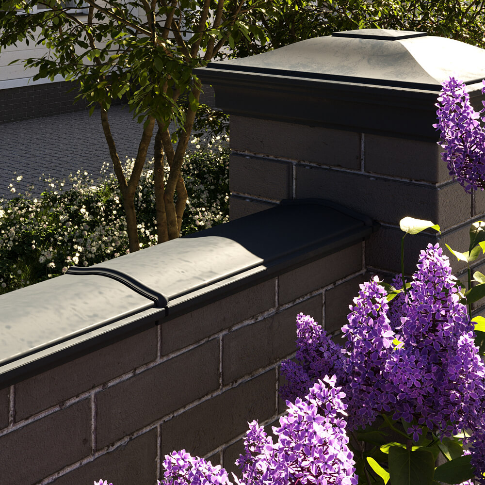 Парапет Zking Монблан Черный посадка на 0.5 кирпича (130мм) в Екатеринбурге фото