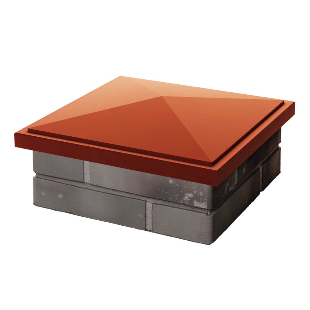 Колпак Zking БонаМоно Красный на столб 1.5х1.5 кирпича (385х385, 400х400мм) в Екатеринбурге фото