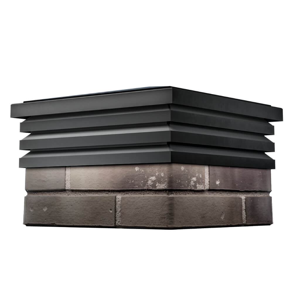 Колпак Zking Бона ХайТек Черный на столб 1.5х1.5 кирпича (385х385мм) в Екатеринбурге фото