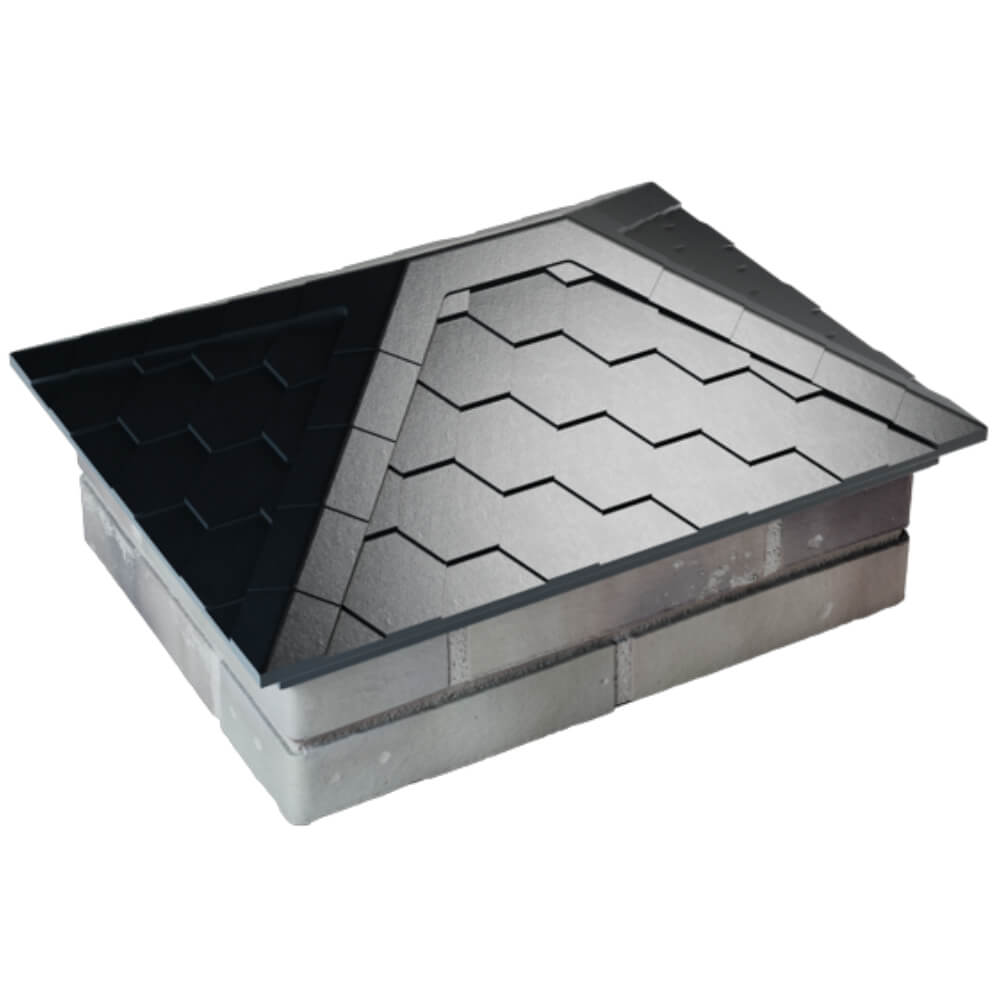 Колпак Zking Эверест Черный на столб 2х1.5 кирпича (520х390мм) Екатеринбург фото