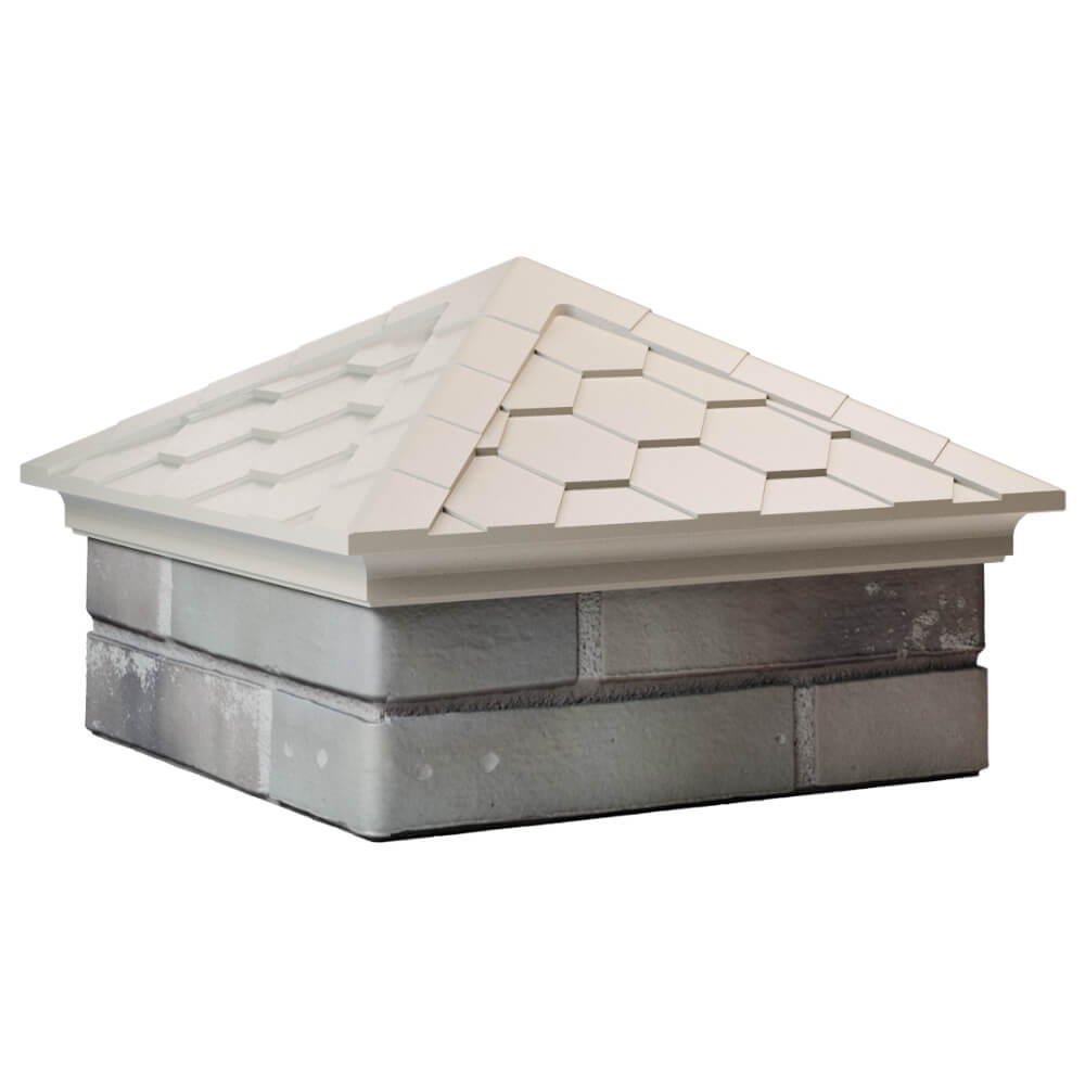 Колпак Zking Эверест Бежевый на столб 1.5х1.5 кирпича (390х390мм) в Екатеринбурге фото