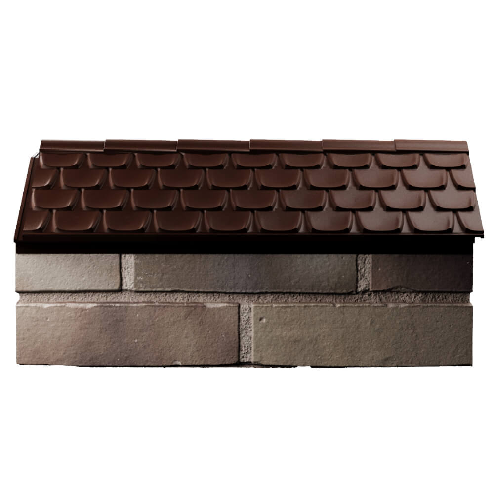 Парапет Zking Эльбрус Коричневый с посадкой на 1 кирпич (255мм) в Екатеринбурге фото