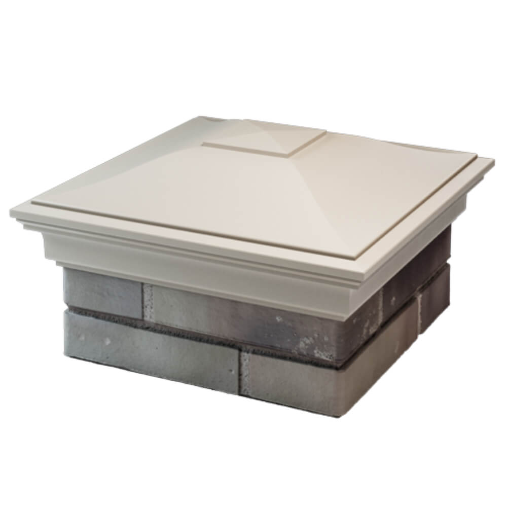 Колпак Zking Монблан Бежевый на столб 1.5х1.5 кирпича (385х385мм) в Екатеринбурге фото