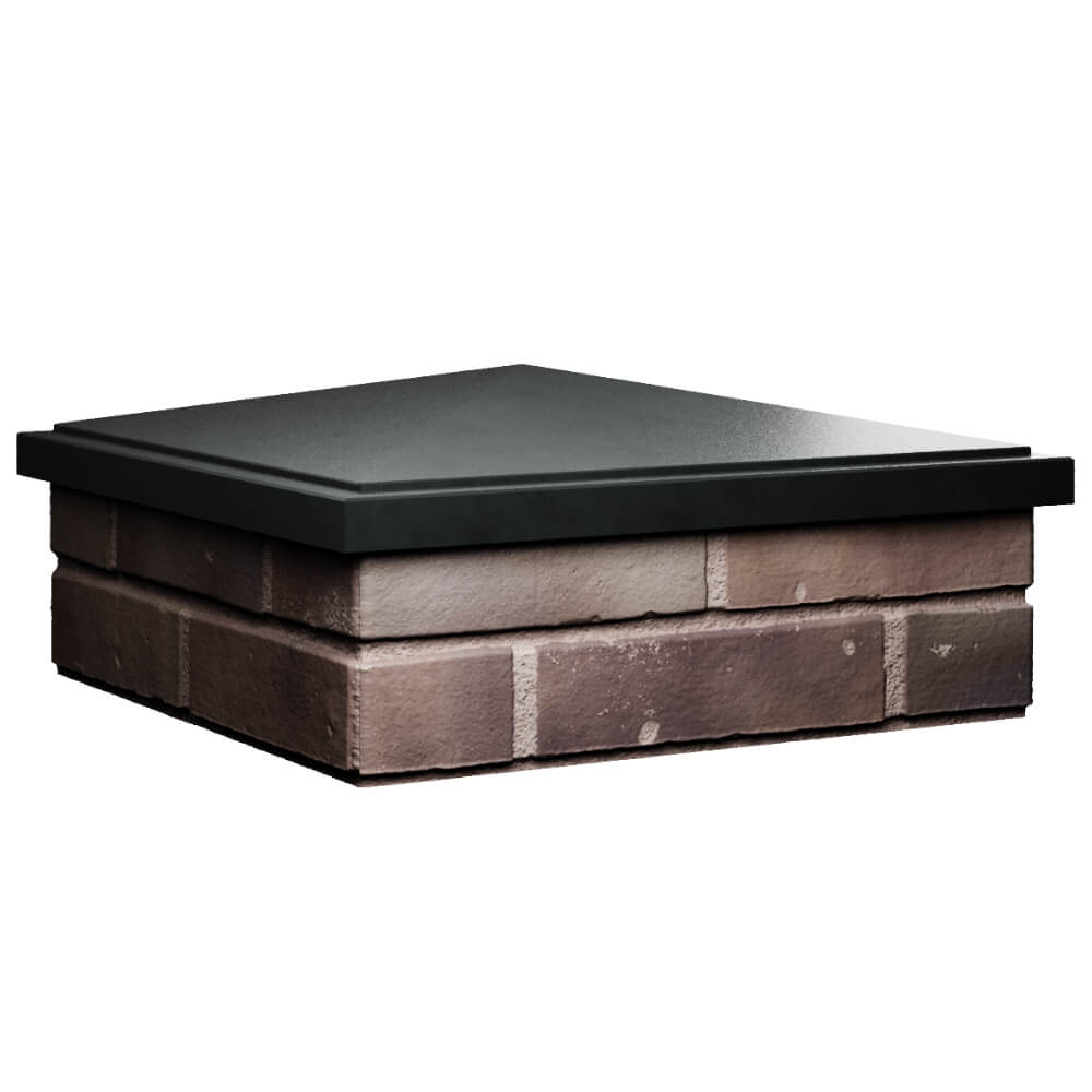 Колпак Zking БонаМоно Черный на столб 2х2 кирпича (515х515, 530х530мм) в Екатеринбурге фото