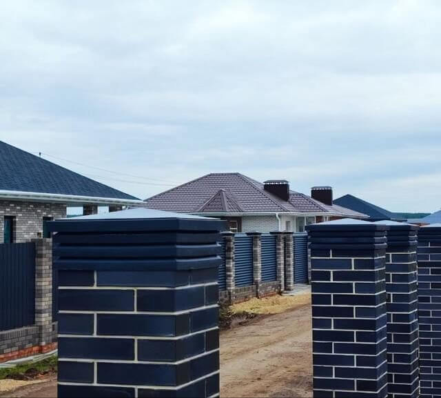 Колпак Zking Бона ХайТек Серый на столб 1.5х1.5 кирпича (385х385мм) в Екатеринбурге фото