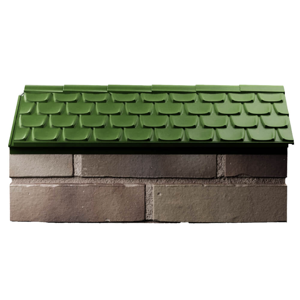 Парапет Zking Эльбрус Зеленый с посадкой на 1 кирпич (255мм) в Екатеринбурге фото