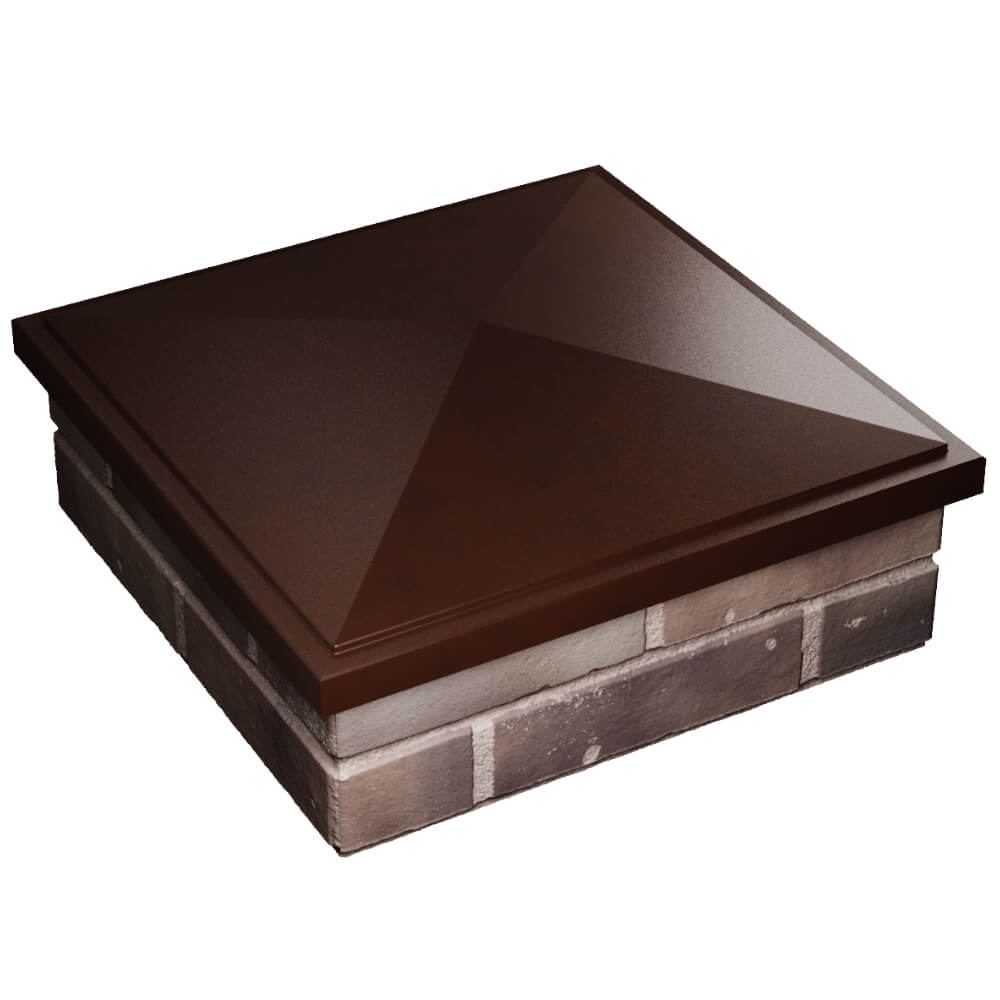 Колпак Zking БонаМоно Коричневый на столб 2х2 кирпича (515х515, 530х530мм) в Екатеринбурге фото