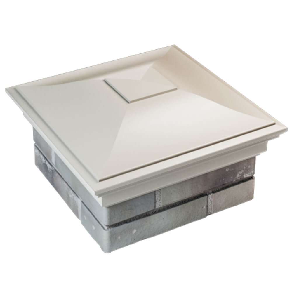 Колпак Zking Монблан Бежевый на столб 1.5х1.5 кирпича (385х385мм) в Екатеринбурге фото