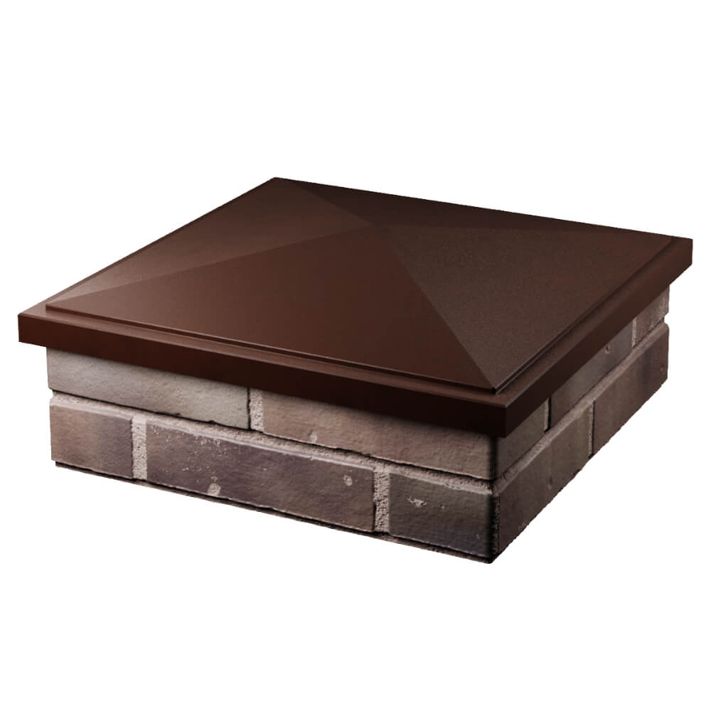 Колпак Zking БонаМоно Коричневый на столб 2х2 кирпича (515х515, 530х530мм) в Екатеринбурге фото