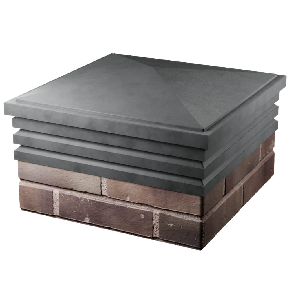 Колпак Zking Бона ХайТек Серый на столб 2х2 кирпича (513х513мм) в Екатеринбурге фото