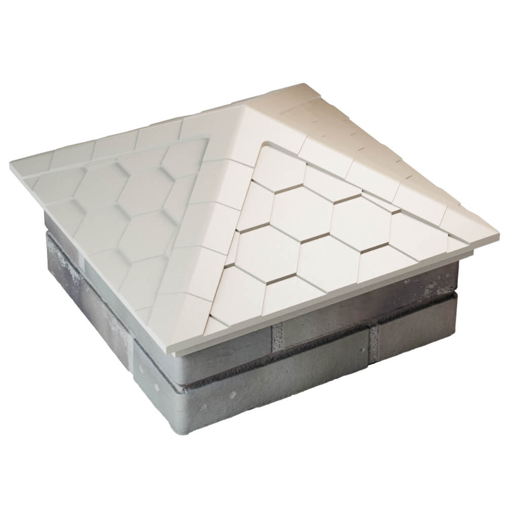 Колпак Zking Эверест Бежевый на столб 1.5х1.5 кирпича (390х390мм) в Екатеринбурге фото