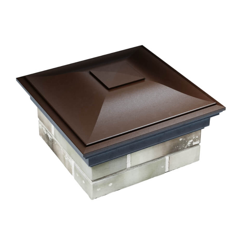 Колпак Zking Монблан Коричневый на столб 1.5х1.5 еврокирпича 0.7НФ (355х355мм) в Екатеринбурге фото