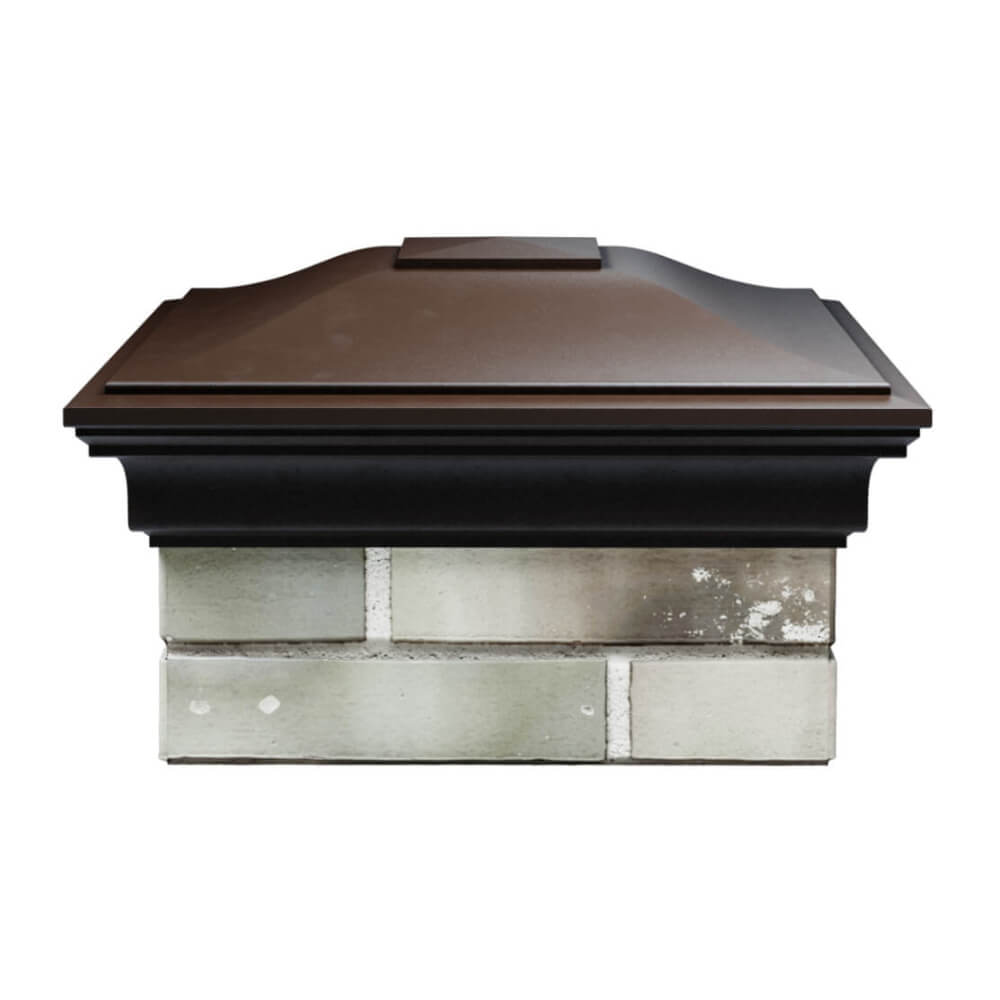 Колпак Zking Монблан Коричневый на столб 1.5х1.5 еврокирпича 0.7НФ (355х355мм) Екатеринбург фото