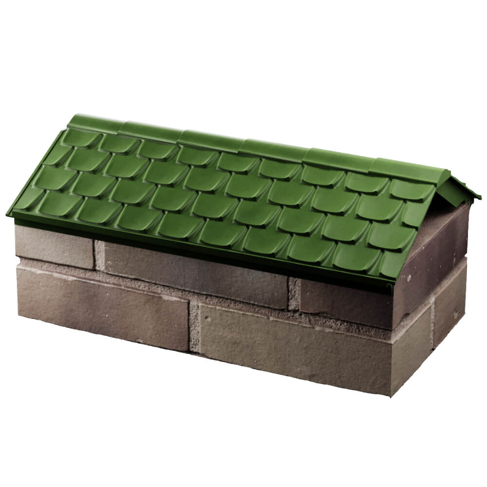 Парапет Zking Эльбрус Зеленый с посадкой на 1 кирпич (255мм) в Екатеринбурге фото