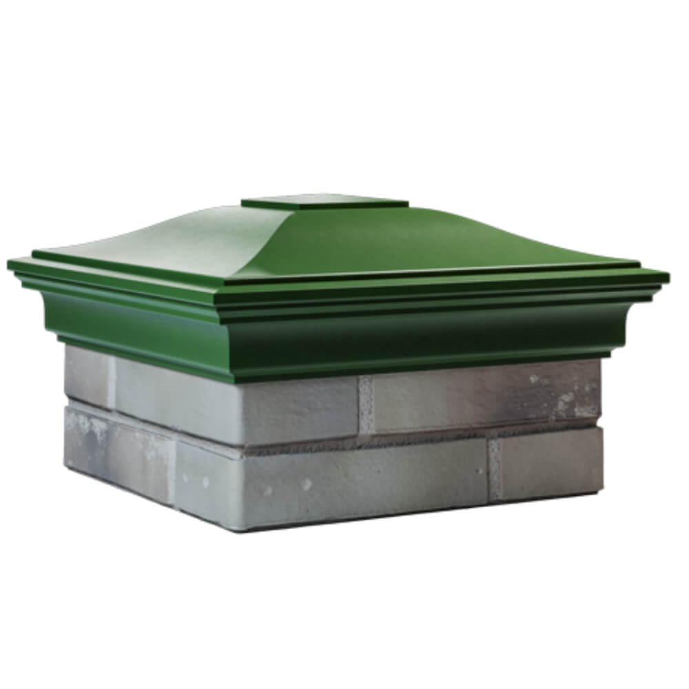 Колпак Zking Монблан Зеленый на столб 1.5х1.5 кирпича (385х385мм) в Екатеринбурге фото