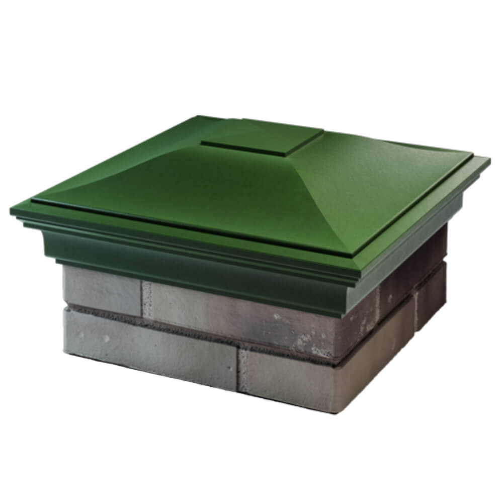 Колпак Zking Монблан Зеленый на столб 1.5х1.5 кирпича (385х385мм) в Екатеринбурге фото
