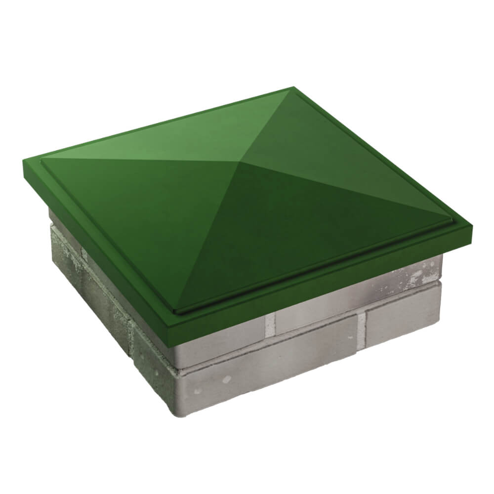 Колпак Zking БонаМоно Зеленый на столб 1.5х1.5 кирпича (385х385, 400х400мм) в Екатеринбурге фото