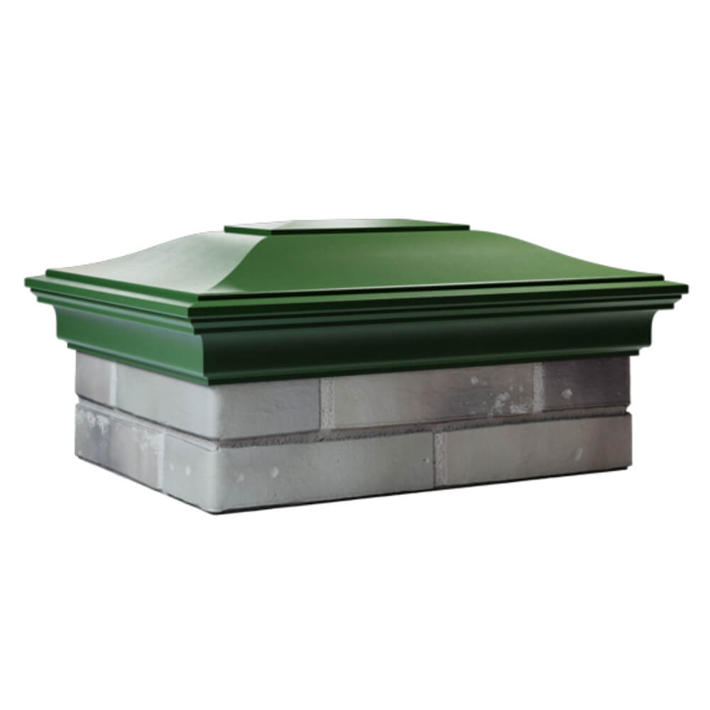 Колпак Zking Монблан Зеленый на столб 2х1.5 кирпича (515х385мм) в Екатеринбурге фото