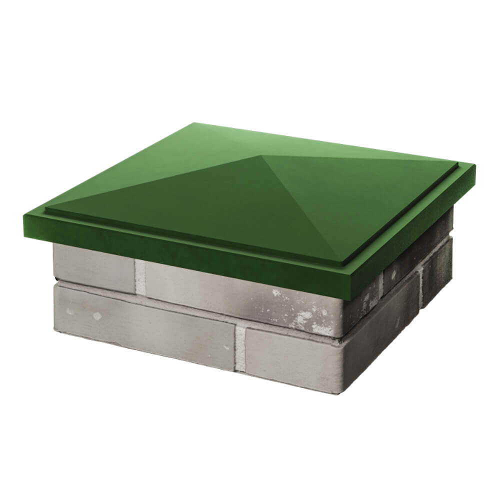 Колпак Zking БонаМоно Зеленый на столб 1.5х1.5 кирпича (385х385, 400х400мм) в Екатеринбурге фото