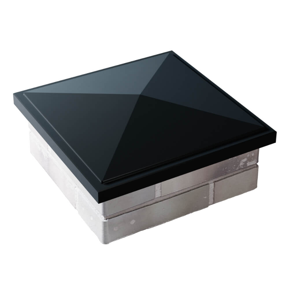 Колпак Zking БонаМоно Черный на столб 1.5х1.5 кирпича (385х385, 400х400мм) в Екатеринбурге фото