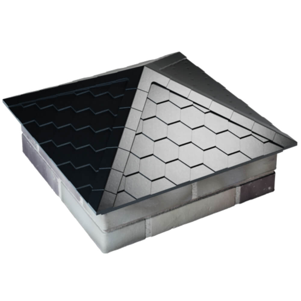 Колпак Zking Эверест Черный на столб 2х2 кирпича (535х535мм) Екатеринбург фото