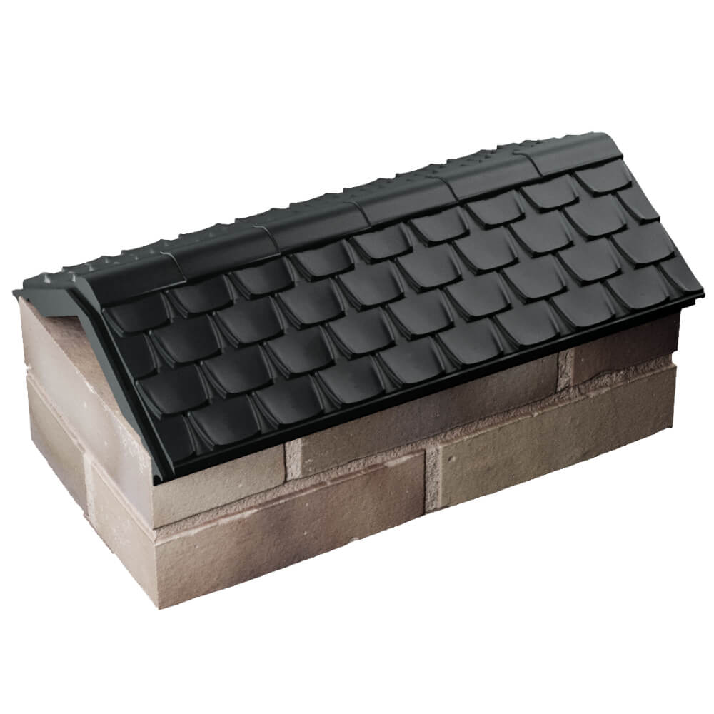 Парапет Zking Эльбрус Черный с посадкой на 1 кирпич (255мм) в Екатеринбурге фото