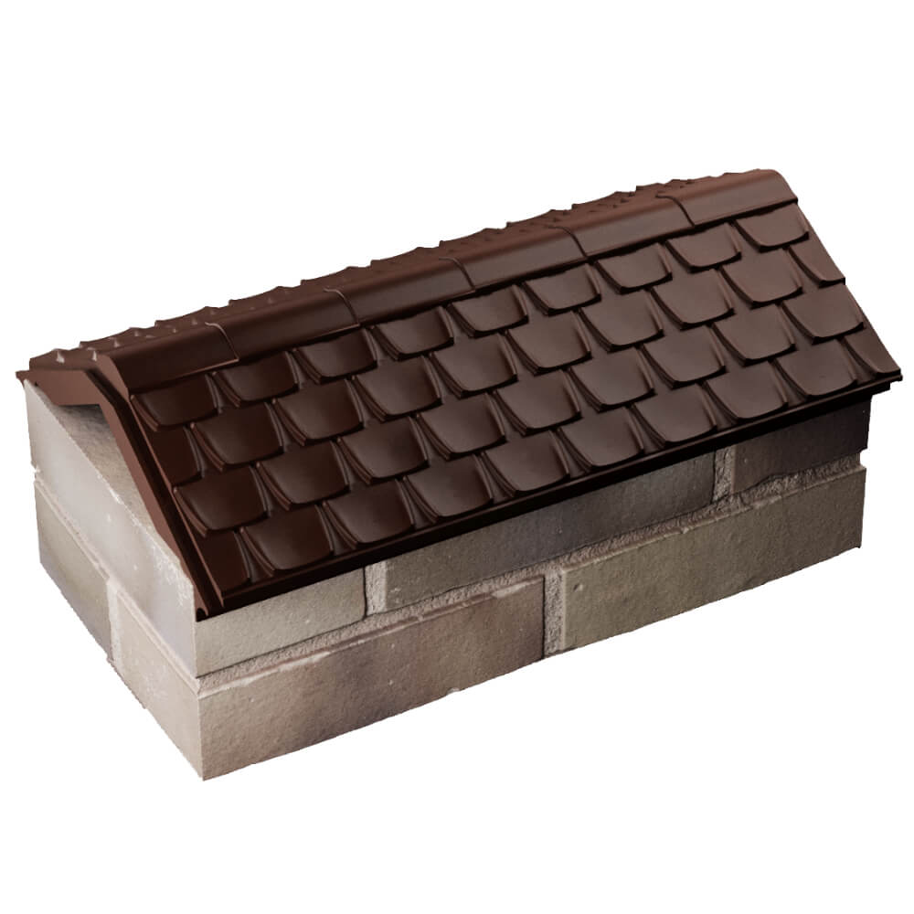 Парапет Zking Эльбрус Коричневый с посадкой на 1 кирпич (255мм) в Екатеринбурге фото