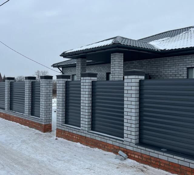 Колпак Zking Бона ХайТек Серый на столб 1.5х1.5 кирпича (385х385мм) в Екатеринбурге фото