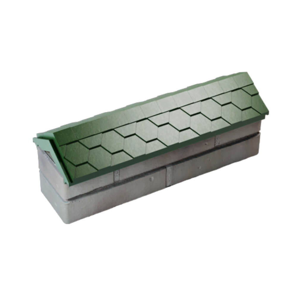 Парапет Zking Эверест Зеленый с посадкой на 0.5 кирпича (130мм) в Екатеринбурге фото