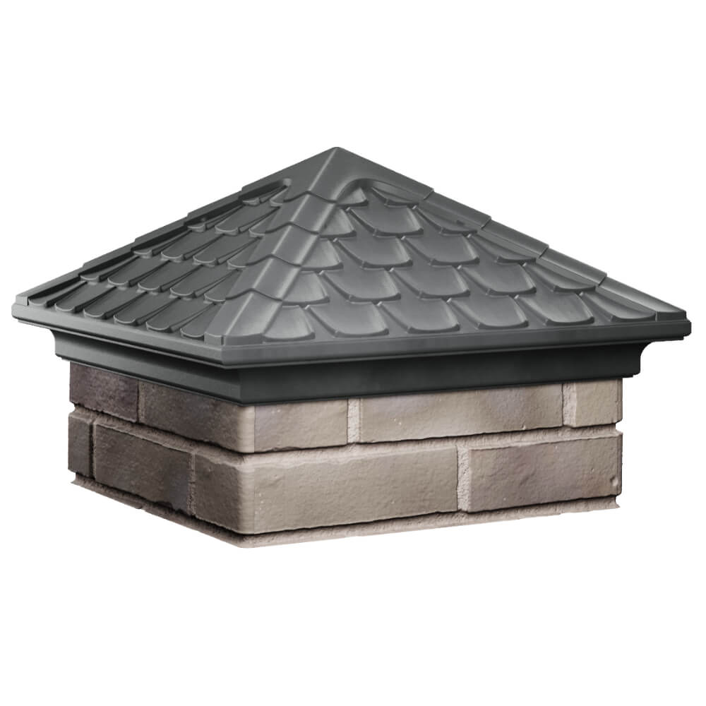 Колпак Zking Эльбрус Серый на столб 1.5х1.5 кирпича (385х385мм) в Екатеринбурге фото