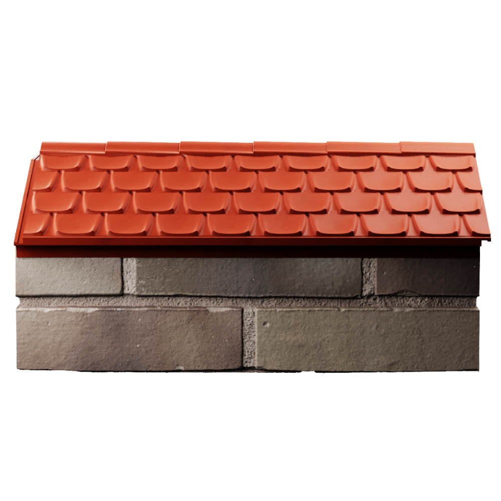 Парапет Zking Эльбрус Красный с посадкой на 1 кирпич (255мм) в Екатеринбурге фото