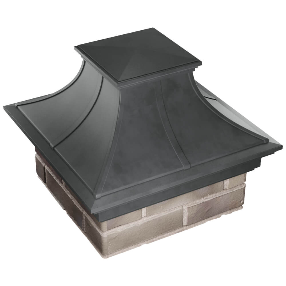 Колпак Zking Монблан Премиум Серый на столб 1.5х1.5 кирпича (385х385мм) в Екатеринбурге фото