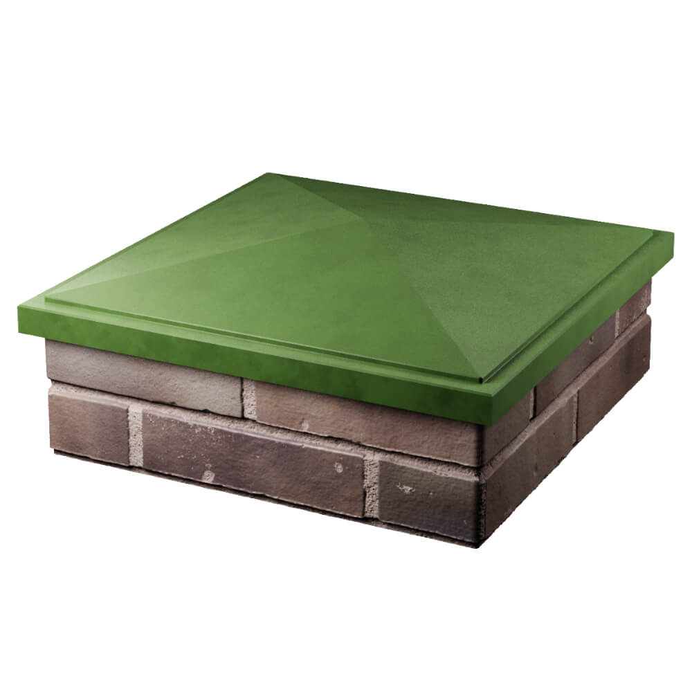 Колпак Zking БонаМоно Зеленый на столб 2х2 кирпича (515х515, 530х530мм) в Екатеринбурге фото