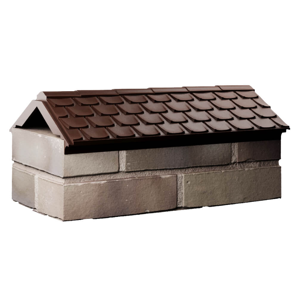 Парапет Zking Эльбрус Коричневый с посадкой на 1 кирпич (255мм) Екатеринбург фото