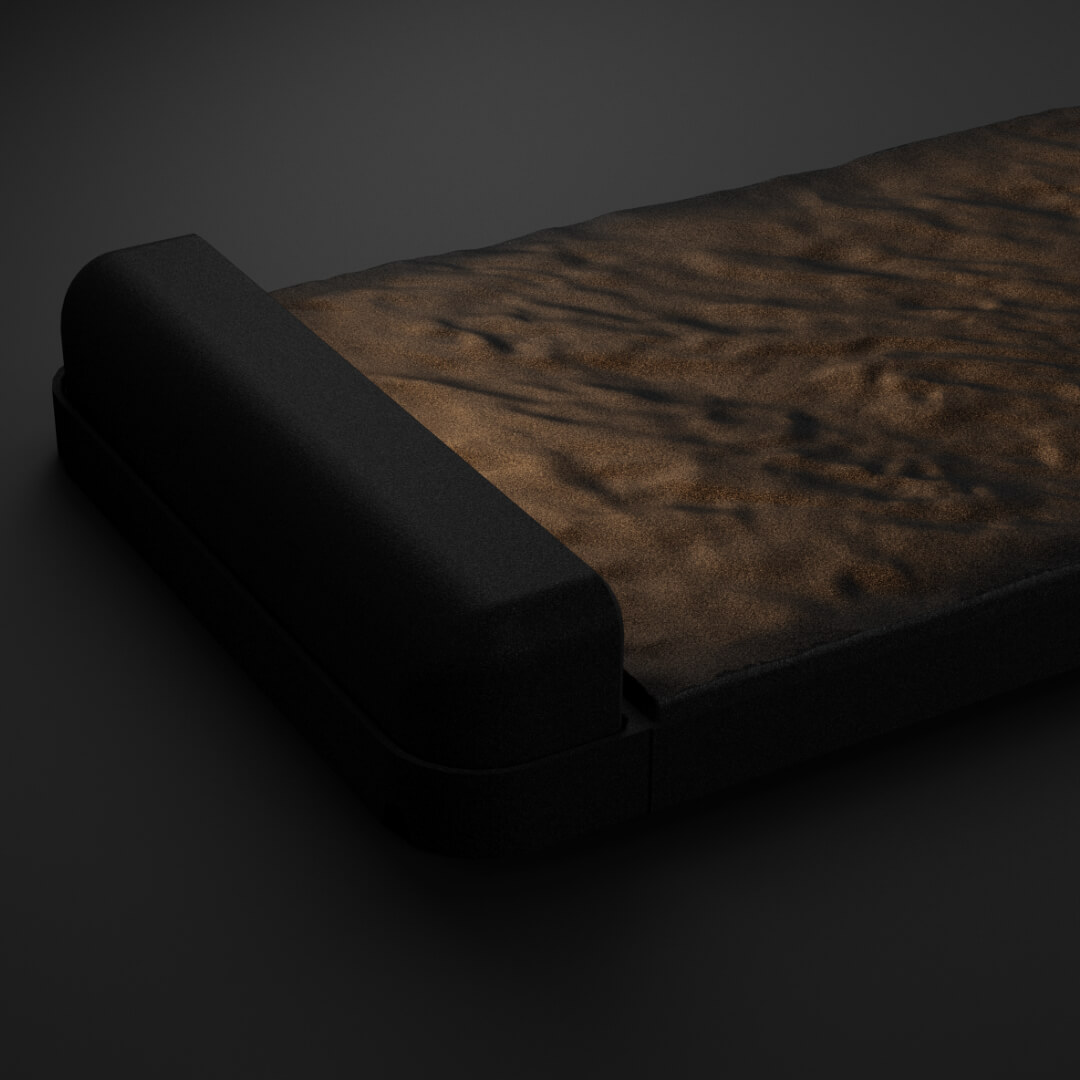 LED Светильник для шаговой плиты STONE Черный Сланец 330х75х98мм в Екатеринбурге фото