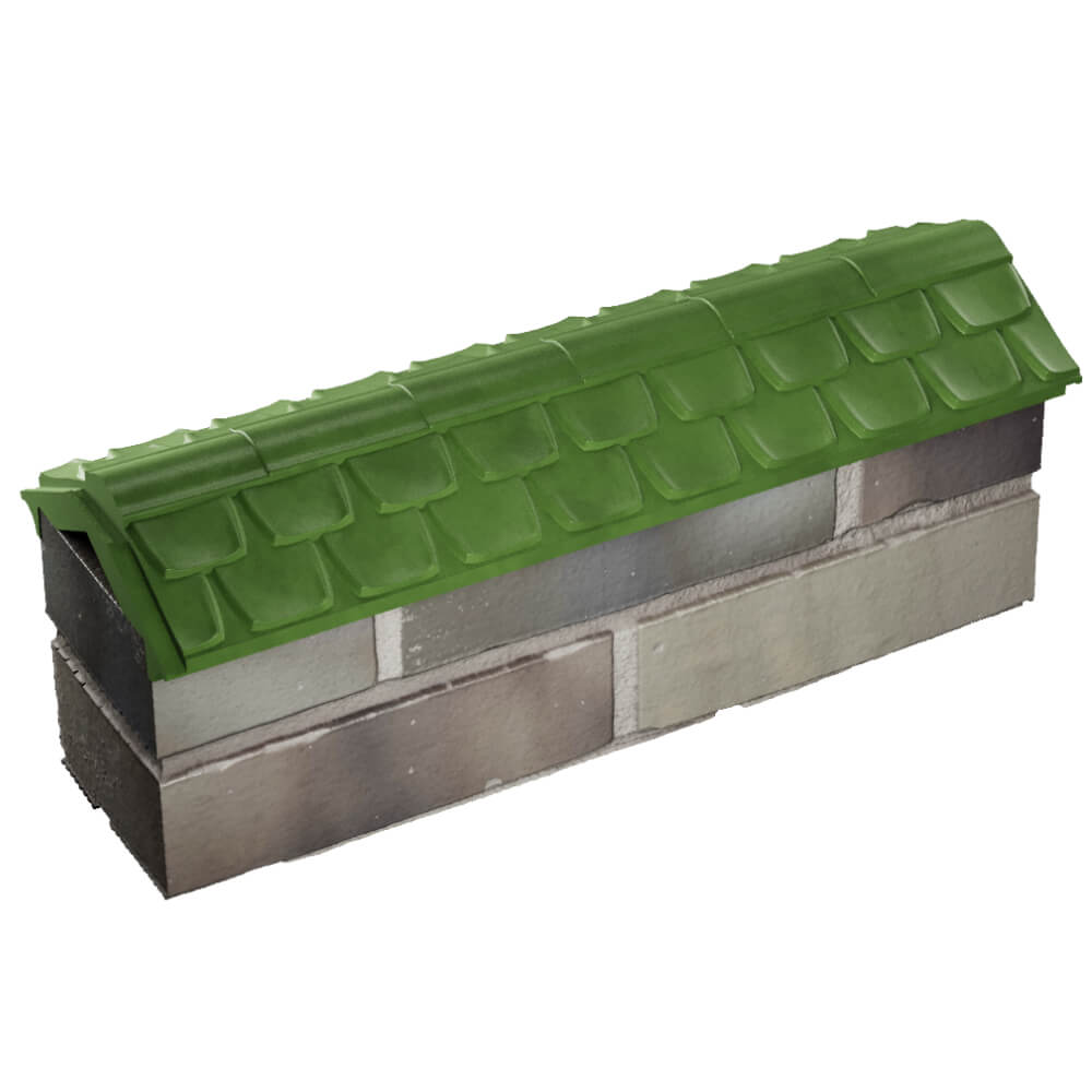 Парапет Zking Эльбрус Зеленый с посадкой на 0.5 кирпича (130мм) в Екатеринбурге фото